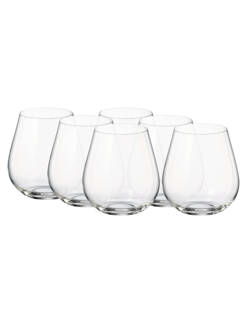 Set vasos Bohemia Columba de vidrio con 6 piezas