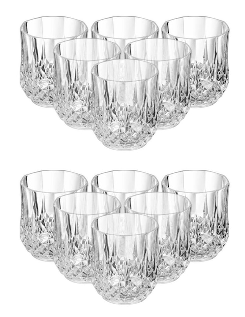 Set vasos Unicus de vidrio con 12 piezas