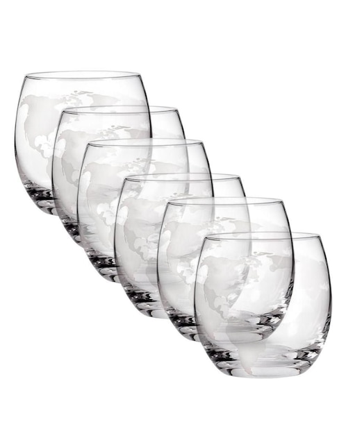 Set de tequileros Bluelander de vidrio con 6 piezas