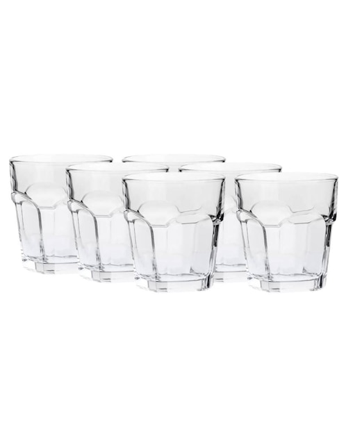 Set vasos Borgonovo San Marco de vidrio con 6 piezas