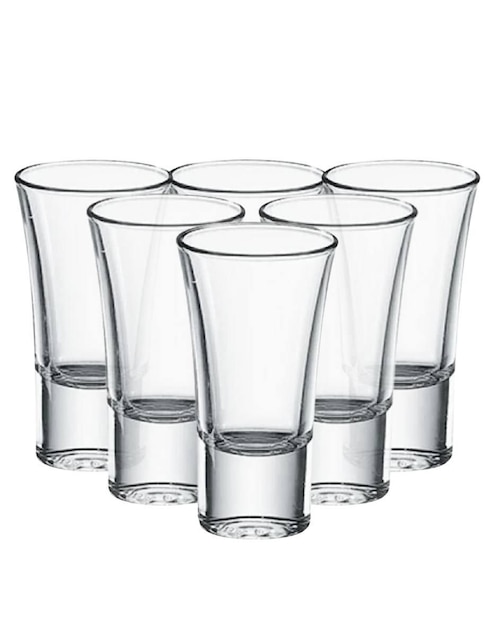 Set de tequileros Borgonovo Senior de vidrio con 6 piezas