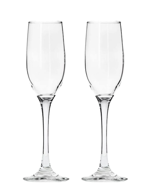 Set de copas para flauta Borgonovo Ducale de vidrio