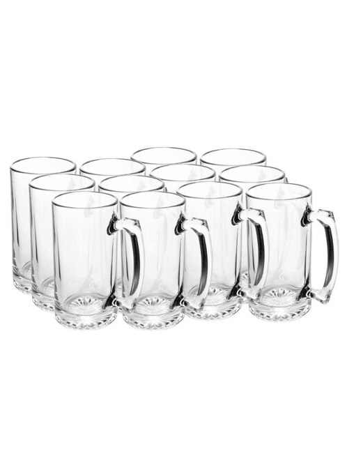 Set vasos cerveceros Albira de vidrio con 12 piezas