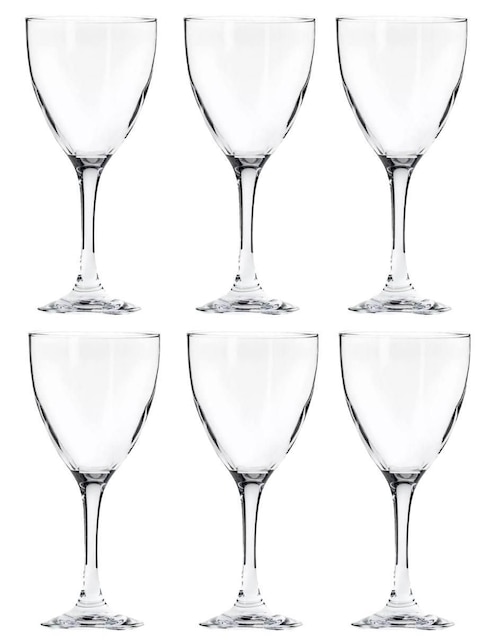Set de copas para vino Borgonovo Venere de vidrio