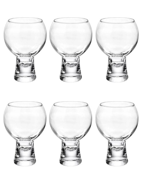 Set de copas para licor Borgonovo Agrippa de vidrio