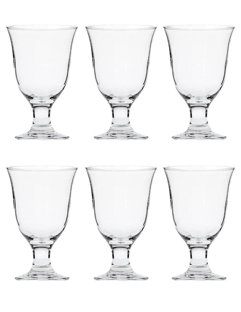 Set de copas para agua Borgonovo Elba de vidrio