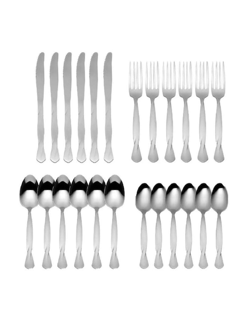 Set cubiertos Moven Althea de acero inoxidable 24 piezas