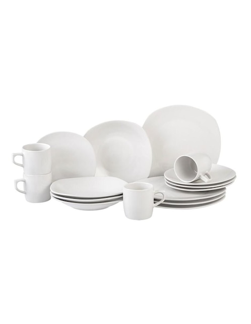 Vajilla Santa Anita Antartic de porcelana 16 piezas
