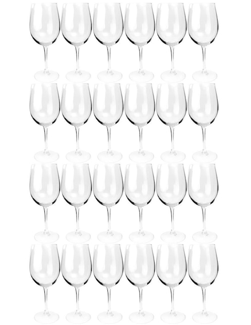 Set de copas para agua Vencort de vidrio