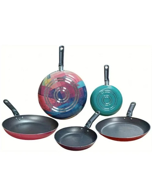 Set de sartenes Colors de aluminio 5 piezas 1