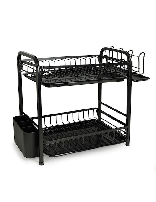 Escurridor de trastes Casa Litus 2 niveles de acero inoxidable