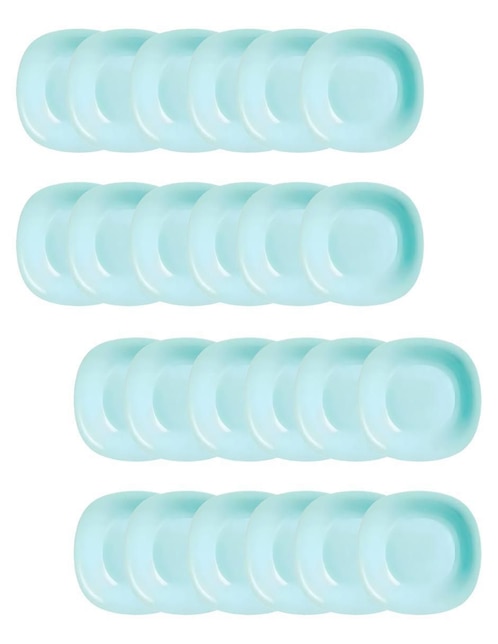Plato trinche Luminarc de vidrio 24 piezas