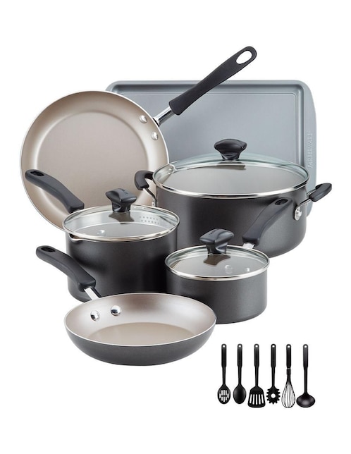 Batería de cocina Farberware 22293 de aluminio antiadherente convencional 15 piezas