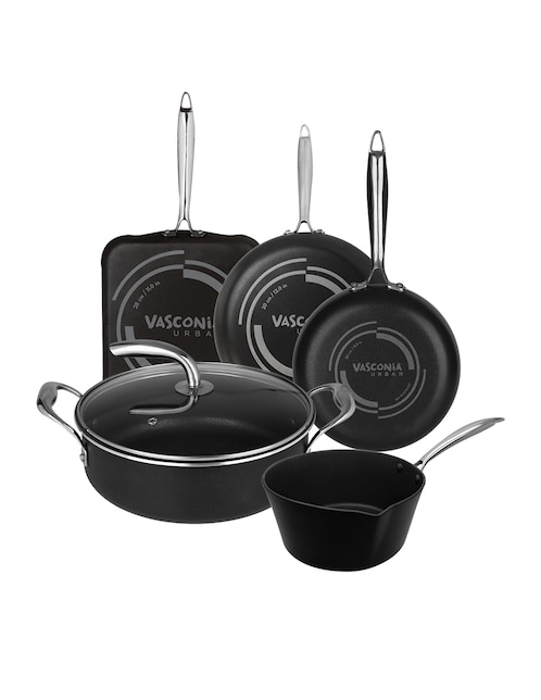 Batería de cocina Vasconia Urban de aluminio antiadherente minerales naturales 6 piezas