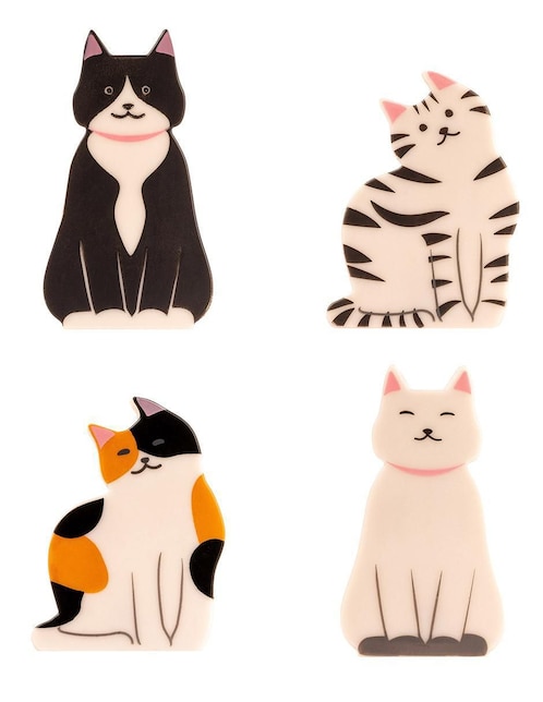 Set pinzas para bolsa Kikkerland Gatitos