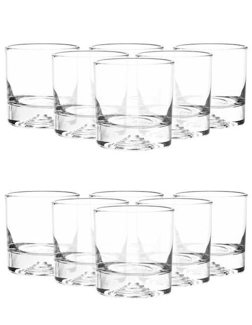 Set vasos Stovmex Malaga de vidrio con 12 piezas