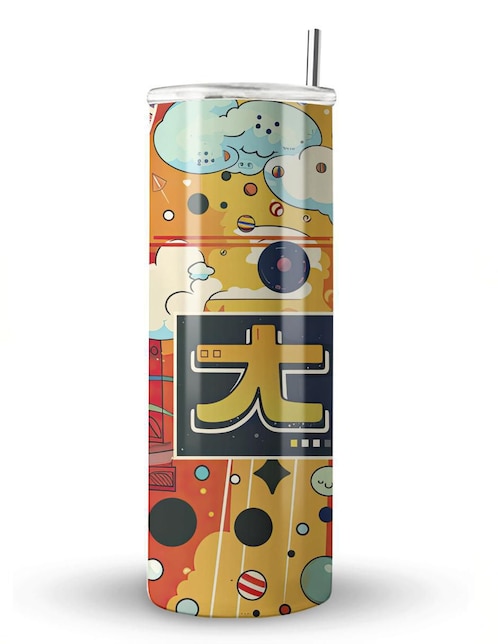 Termo Étter de acero inoxidable Korean con tapa a presión 600 ml