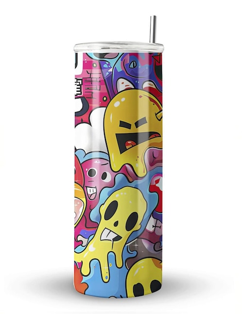 Termo Étter de acero inoxidable Korean con tapa a presión 600 ml