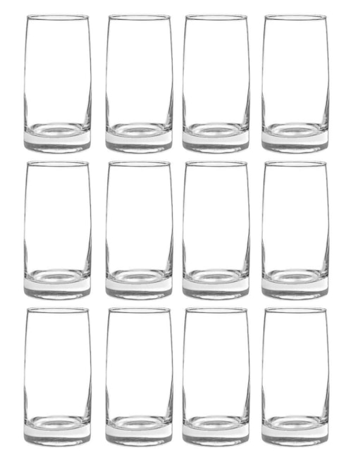 Set vasos Toledo de vidrio con 12 piezas