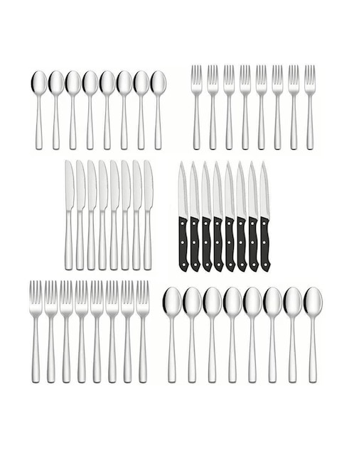 Set cubiertos de acero 48 piezas 1