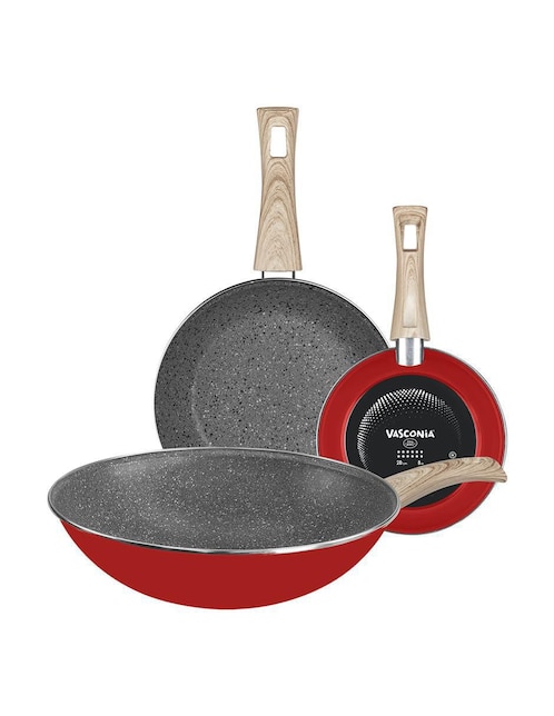 Set de sartenes Vasconia Prime de acero vitrificado