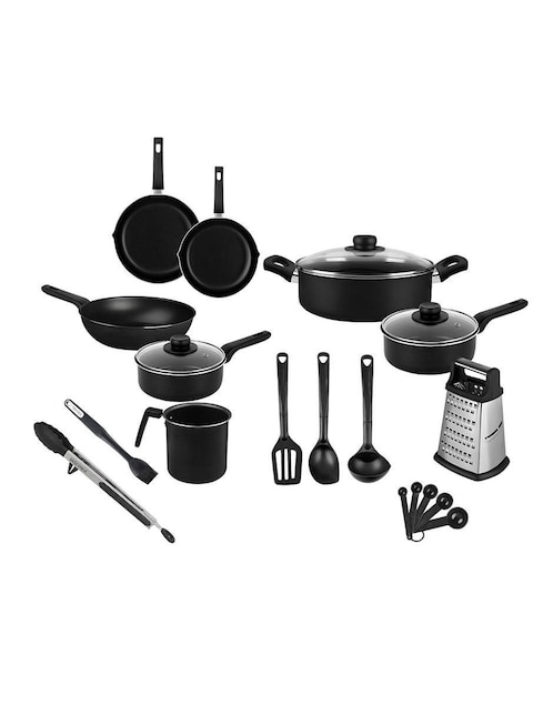 Batería de cocina Vasconia Esencial de aluminio antiadherente convencional 21 piezas