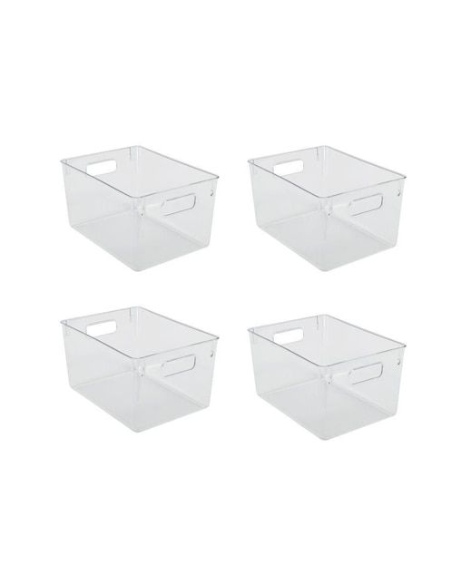 Set contenedores Styrka Basics de plástico 4 piezas
