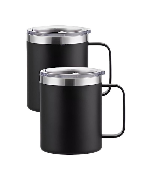 Termo de acero inoxidable con tapa flip top 400 ml 1