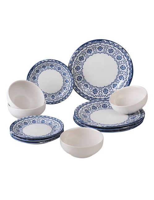 Vajilla cerrada Santa Anita castilla de porcelana para 4 personas