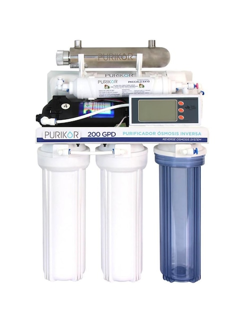 Filtro purificador de agua Purikor PKRO200-6UVPM