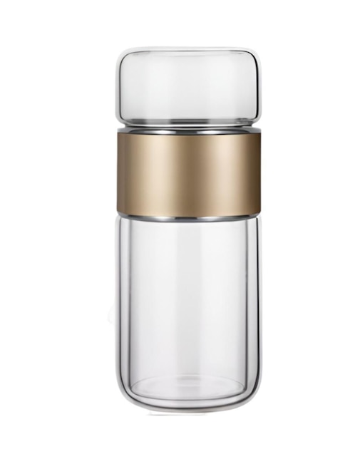 Termo infusor de vidrio con tapa rosca 280 ml 1