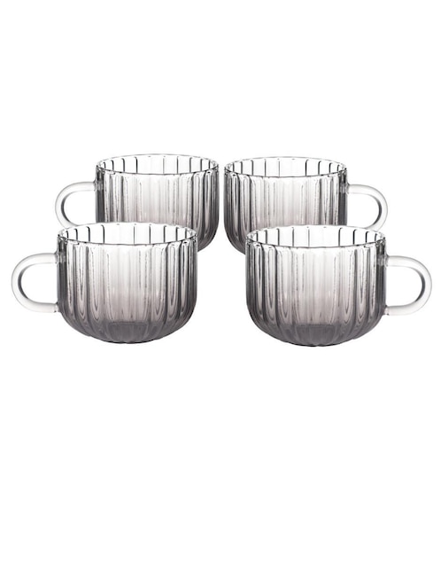 "taza/set de tazas/taza con difusor" macchiato ideen 0-0-0 textura ondulado 4 piezas "piezas"