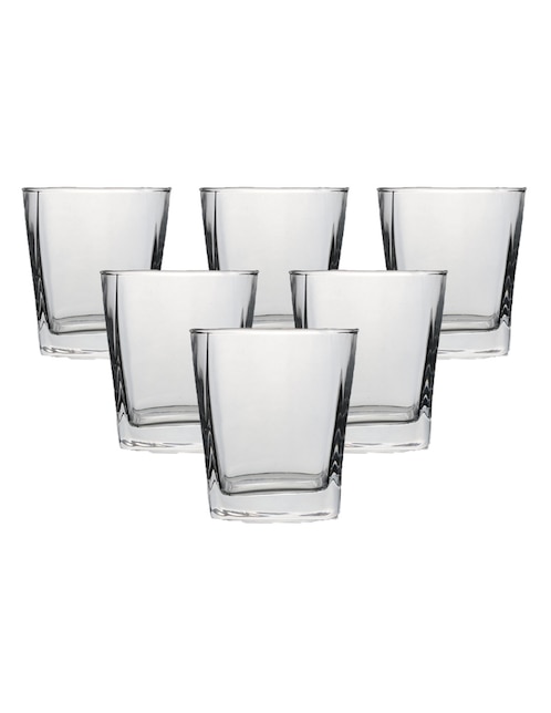 Vaso old fashion Ideen Hall Whisky de cristal con 6 piezas