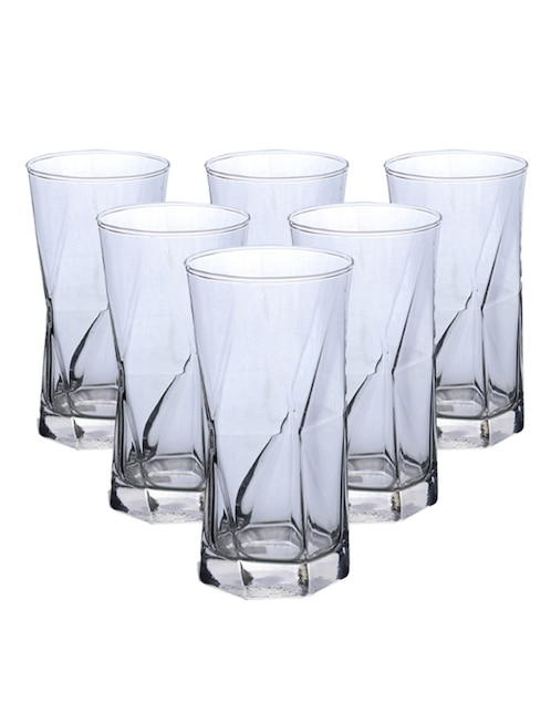 Set de vasos on the rocks Ideen lineas de cristal con 6 piezas