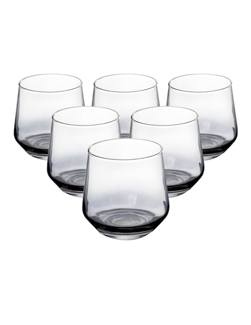 Set de vasos smile Ideen Humo de cristal con 6 piezas