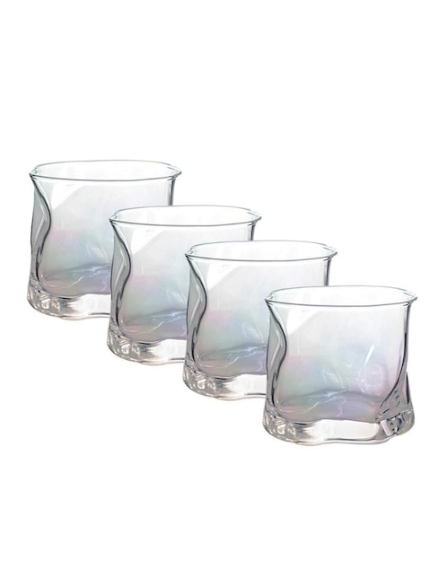 Set vasos de cristal con 4 piezas