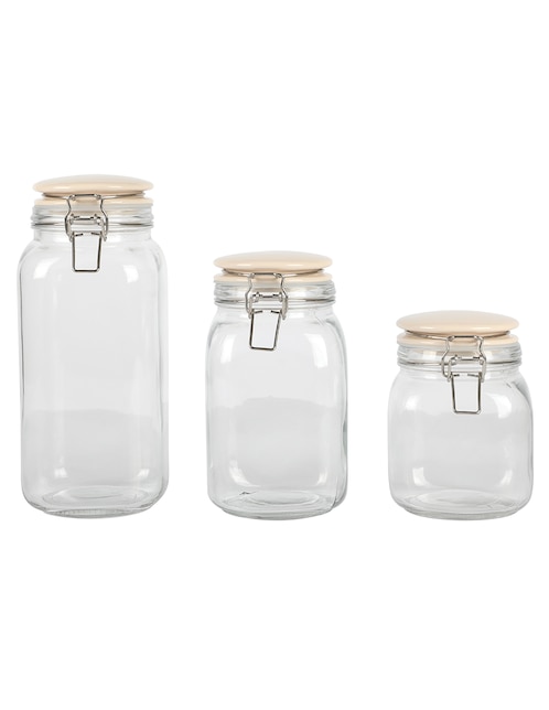 Set de frascos Martha Stewart Rindleton de vidrio hermético
