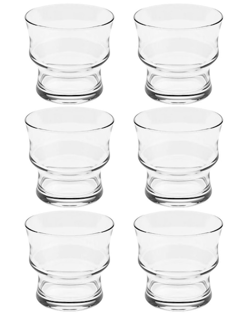 Set vasos Borgonovo Dude de vidrio con 6 piezas