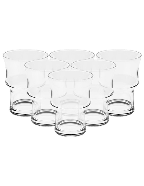 Set vasos Borgonovo Dude de vidrio con 6 piezas
