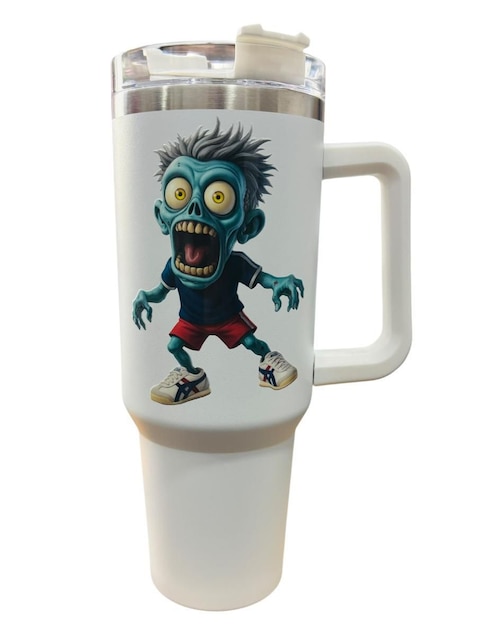 Termo Macarena Brand de acero inoxidable Zombie Macareno con tapa rosca 1.2 L