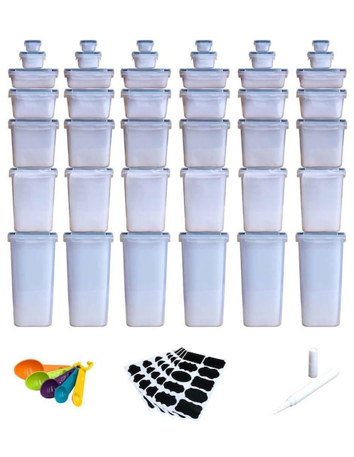 Set contenedores Easyware de plástico 42 piezas