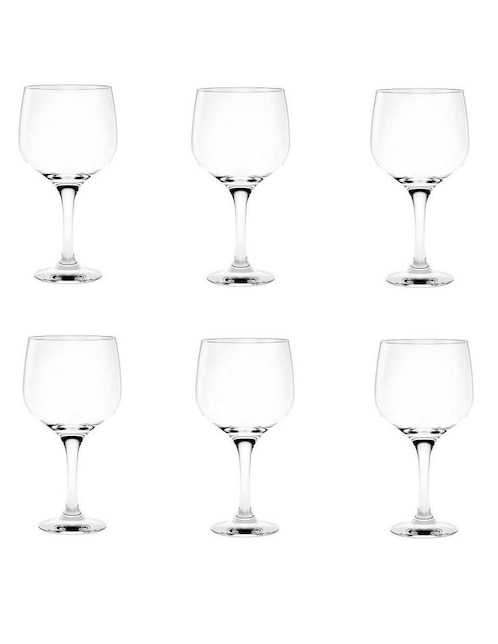 Set de copas para gin Xtellar de vidrio 6 piezas