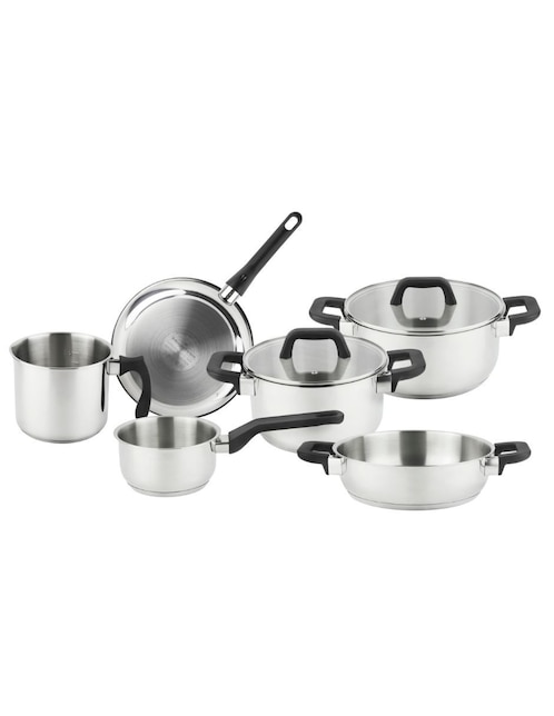 Batería de cocina Magefesa Magnific 8 de acero inoxidable 8 piezas