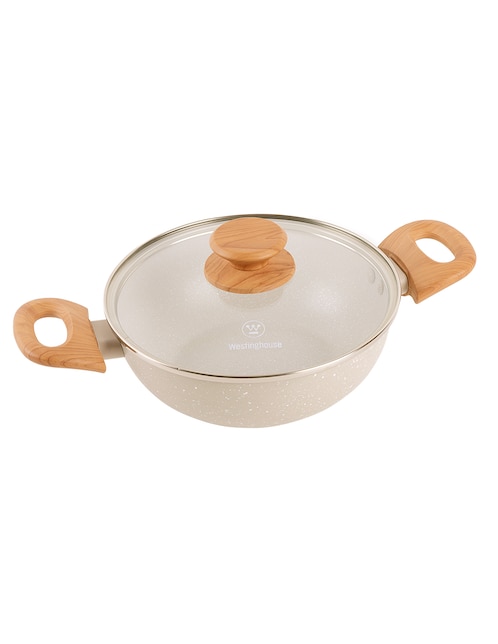 Sartén Wok con tapa de aluminio 1