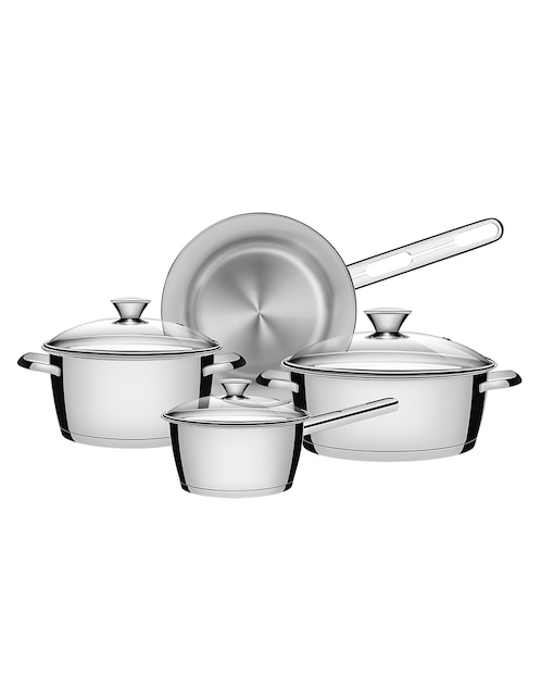 Batería de cocina Tramontina Alice de acero 7 piezas