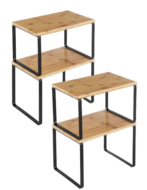Estante de madera con metal Songmics Home Bystro MKCS10NB