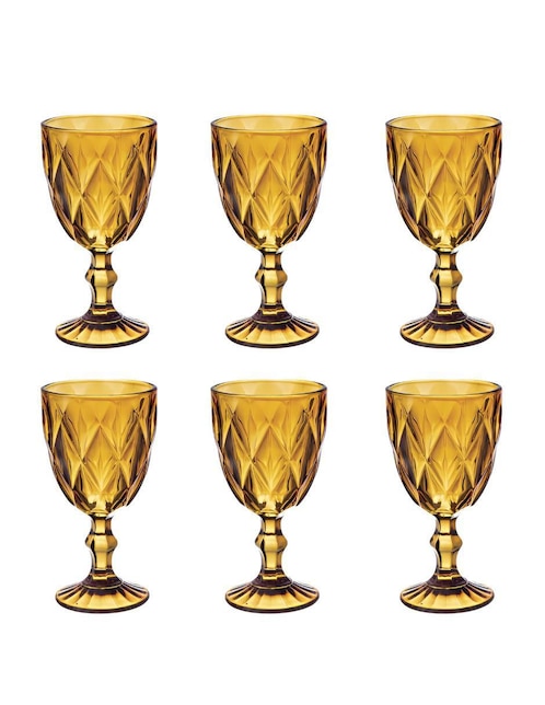 Set de copas para vino Xtellar de cristal 6 piezas