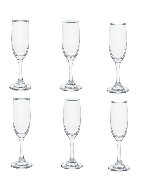 Set de copas para champán de cristal 6 piezas 1