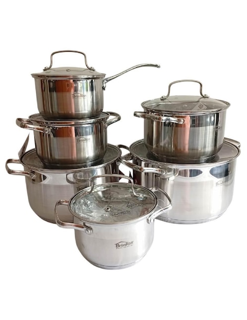 RD ROYAL COOK Batería de cocina Rd Royal Cook de acero inoxidable 12 piezas