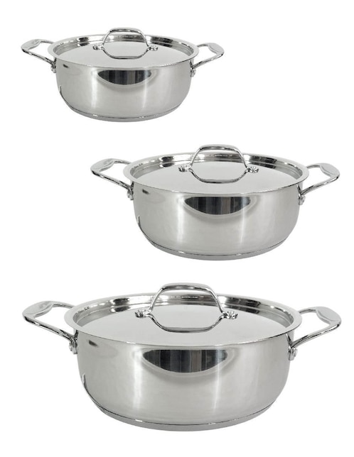 Batería de cocina Rd Royal Cook de acero inoxidable 6 piezas
